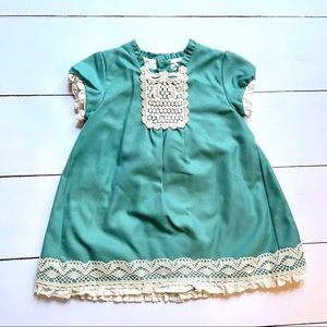 Green lace dress